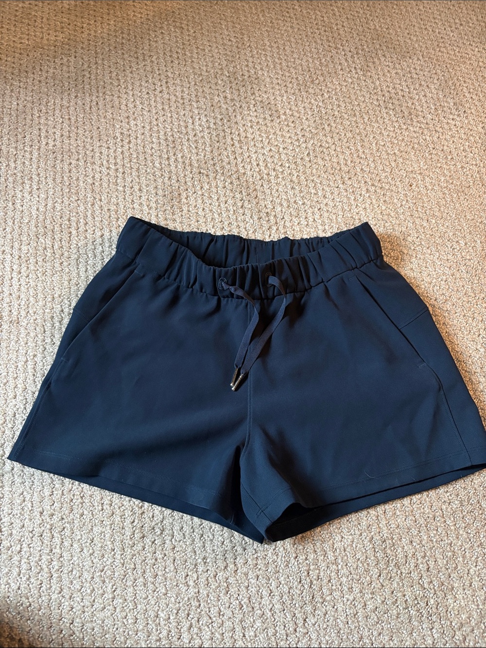 lululemon athletica Navy Elastic-Waist Athletic Shorts